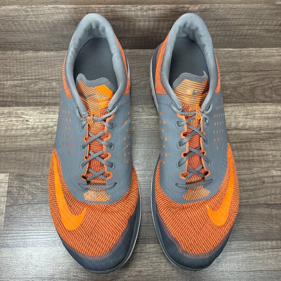 Nike FS Run Lite Run 2 Orange Gray Mens US Size 14 704914-014 Running Shoes - Picture 7 of 9